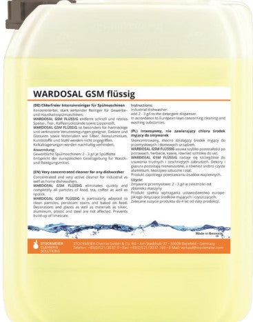 Wardosal GSM-Flüssig 25 kg – Geschirrreiniger für gewerbliche Spülmaschinen