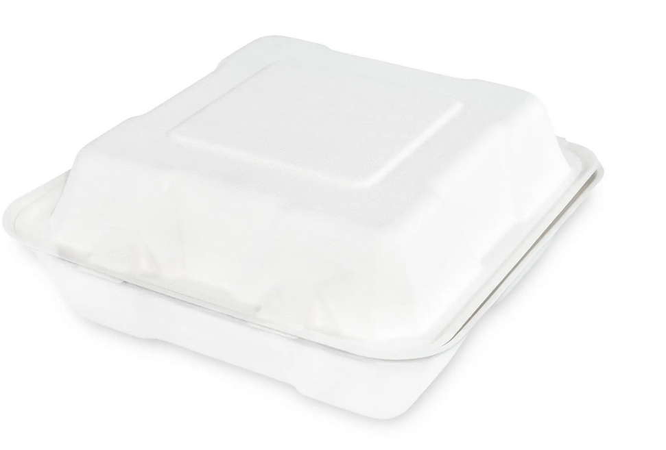 Menüklappbox, 3-teilig, aus Zuckerrohr 2 x 100 Stück/Karton, SY-663513
