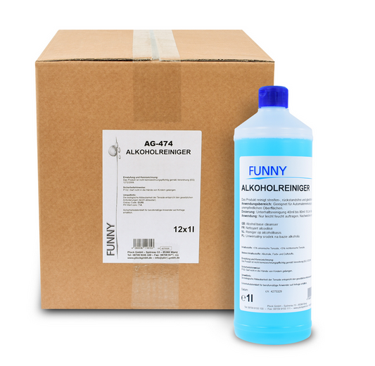 Funny Alkoholreiniger, 12 x 1 Liter
