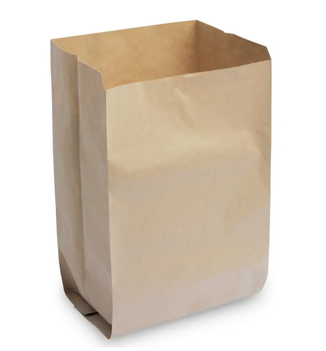 Bio-Papierbeutel, 200+160x360mm, braun, 10 l, 10 x 10 Stück