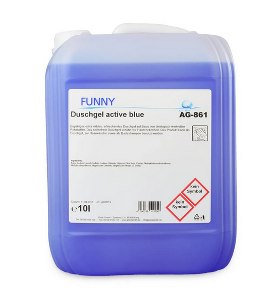 Funny Duschgel "active blue", im 10 Liter Kanister