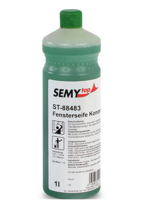 Fensterseife, Konzentrat, 6 Flaschen à 1 Liter