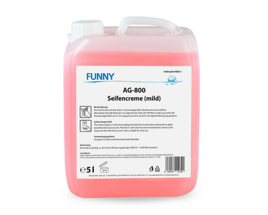 Seifencreme mild, rosa, zum Nachfüllen, im 5 l Kanister