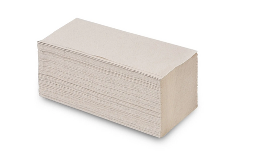 Papierhandtuch, V-Falz, 1-lagig, recycling natur, 25 x 23 cm, 5.000 Blatt