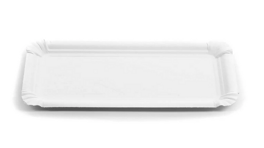 Pappteller, rechteckig, 11 x 24 cm, unbeschichtet, 1.500 Stück