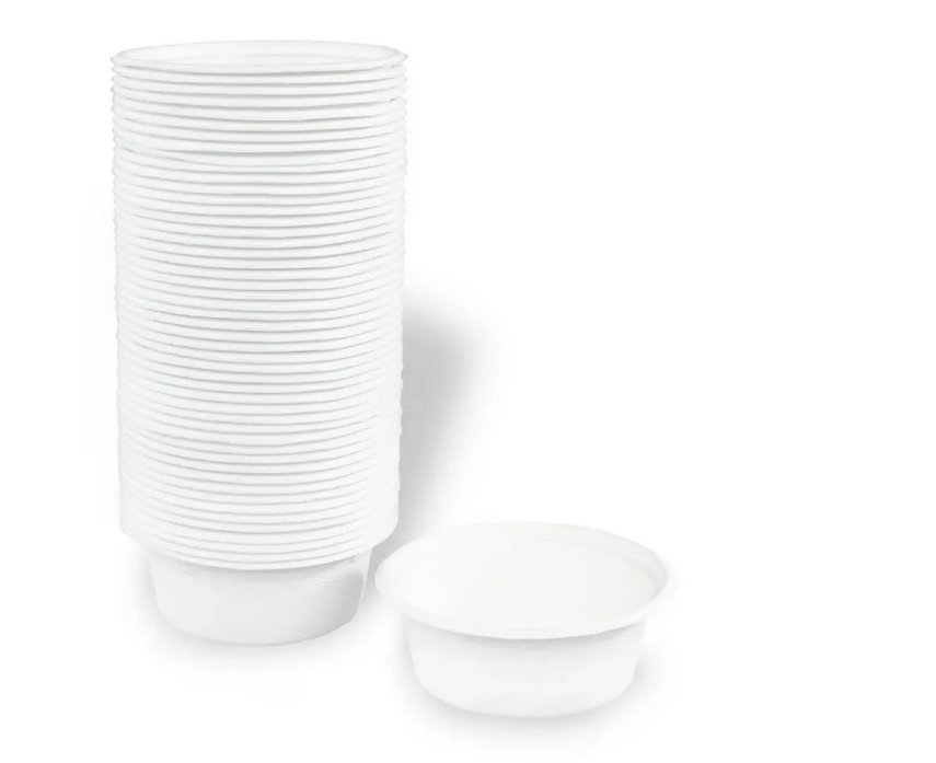 Sobsy Salatschale ohne Deckel, aus Zuckerrohr, 500 ml, weiss, 12x50 Stück