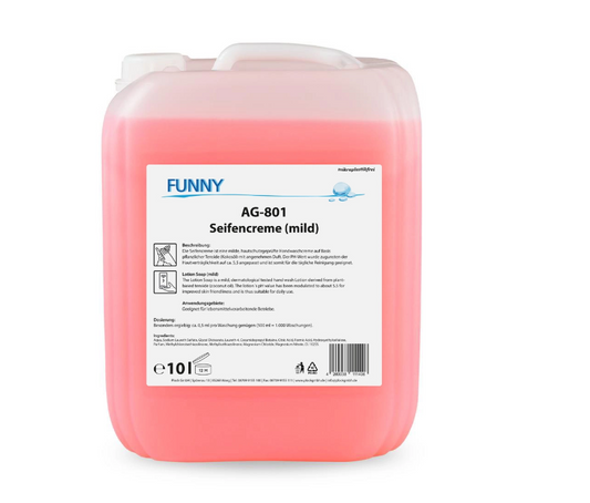 Seifencreme mild, rosa, zum Nachfüllen, im 10 Liter Kanister