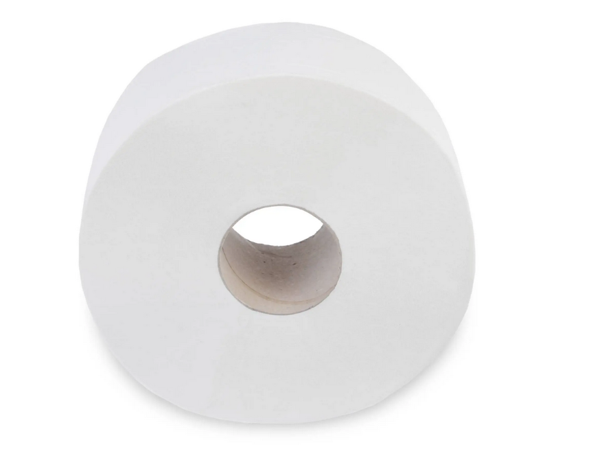 SemyTop Jumbo-Toilettenpapier, 2-lagig, Zellstoff hochweiß, Ø 25 cm, 6 Rollen