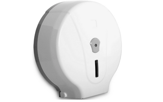 SemyTop Toilettenpapierspender für Jumborollen bis Ø 25 cm, Kunststoff, weiß