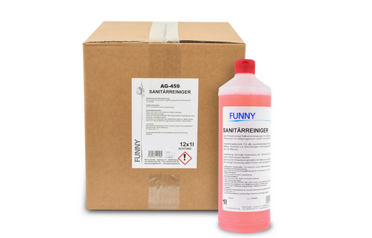 Funny Sanitärreiniger gegen Kalkverunreinigungen 12 x 1 Liter