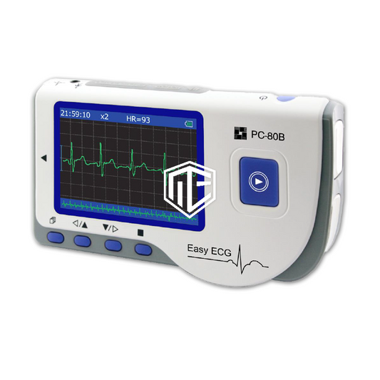 PC-80B Tragbarer EKG-Monitor – Echtzeit-Anzeige | Bluetooth | Ohne Elektroden