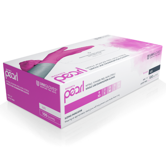 Unigloves MAGENTA PEARL® Nitrilhandschuhe, 1 Box = 100 Stück