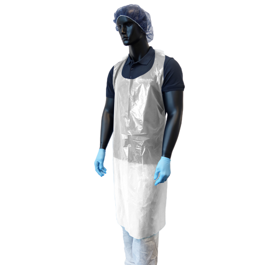 Unigloves PE-Schürze geblockt – leicht, 10x500 Stück, 80x125 cm, weiß