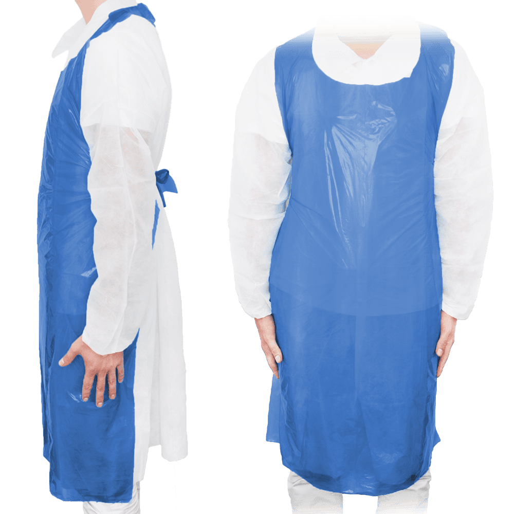 MaiMed Apron Schutzschürze, PE – 1 Packung = 100 Stück, 75 cm x 120 cm, Light