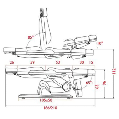 Behandlungsliege Motion – 3 Motoren elektrisch | Podologie & Fußpflege