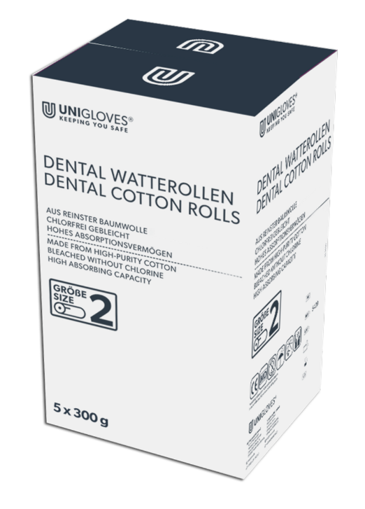Unigloves Zahnwatterollen, 5 x 300 g