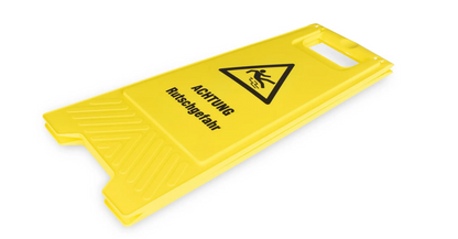 "Caution Wet Floor" warning sign, yellow, approx. 61 cm high