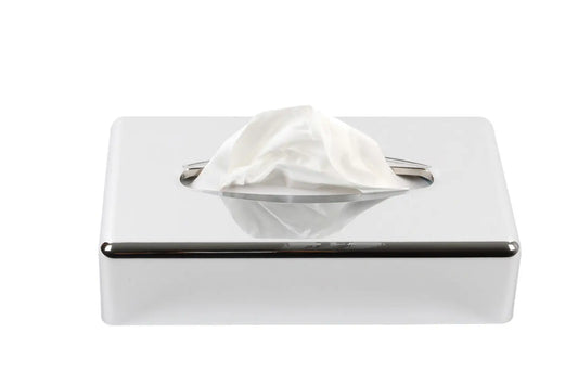 Kosmetikboxen-Spender Chromfarben, aus Kunststoff, für 100 Stück