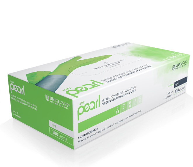 Unigloves LIME PEARL® Nitrilhandschuhe, 1 Box = 100 Stück