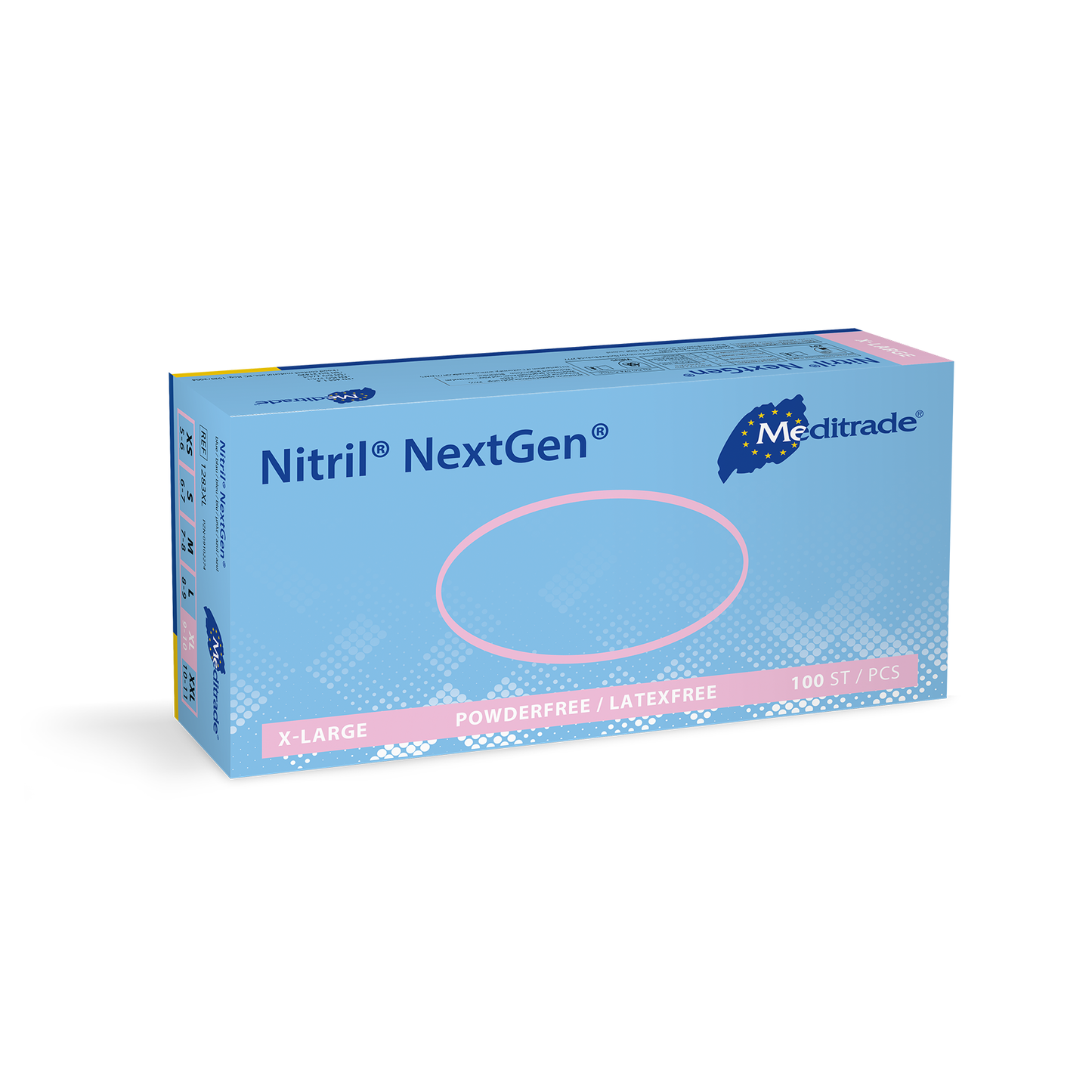 Meditrade Nitril NextGen Einmalhandschuhe | blau | puderfrei | chemikalienbeständig