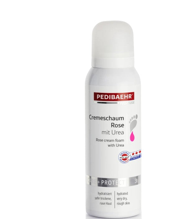 Cremeschaum Rose – Pflegender Fußschaum mit Rosenöl & Urea | 150 ml / 300 ml