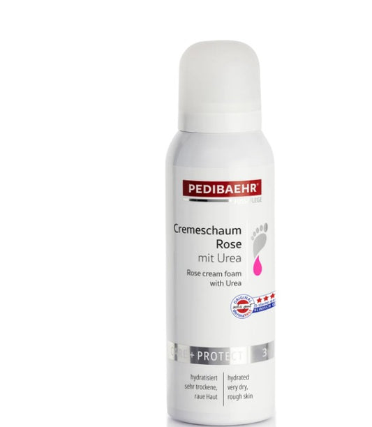 Cremeschaum Rose – Pflegender Fußschaum mit Rosenöl & Urea | 150 ml / 300 ml