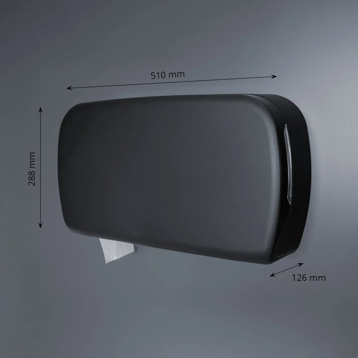 Maxi Jumbo Toilettenpapierspender, für 2 Rollen, matt