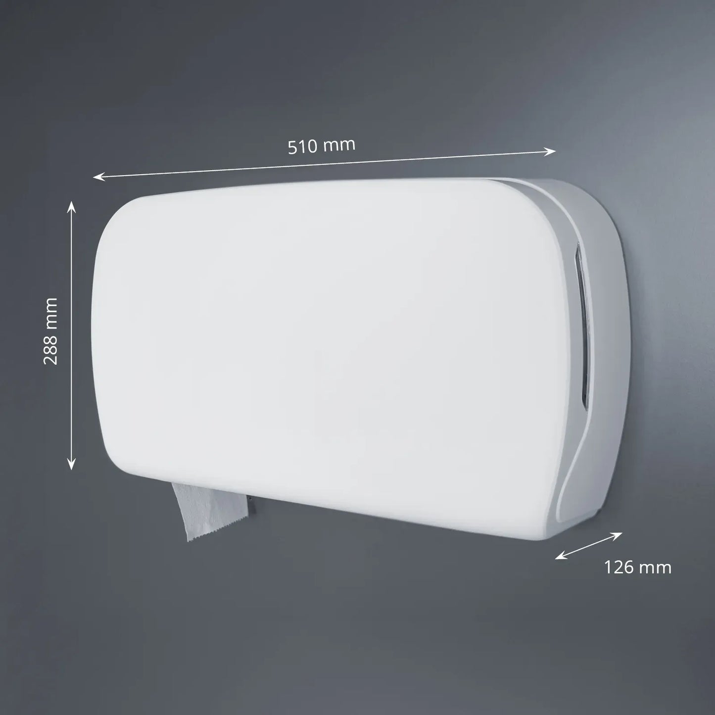 Maxi Jumbo Toilettenpapierspender, für 2 Rollen, matt