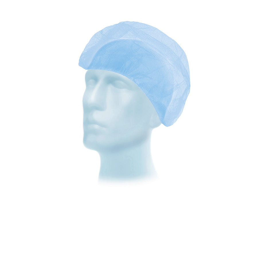 Meditrade Suavel® Astrid Baretthaube | Größe 53 cm | Farbe Blau | PP-Vliesstoff | Einweg