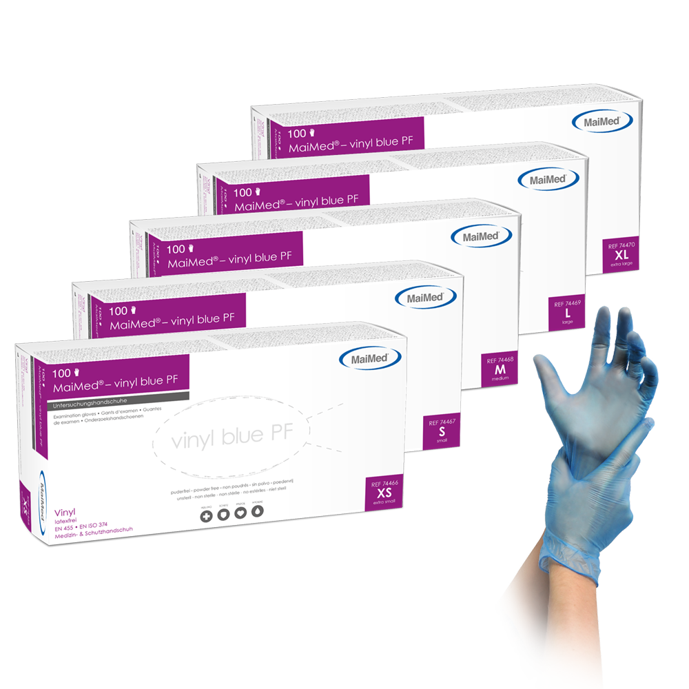 MaiMed® vinyl PF Untersuchungshandschuhe, 100 Stk./Box