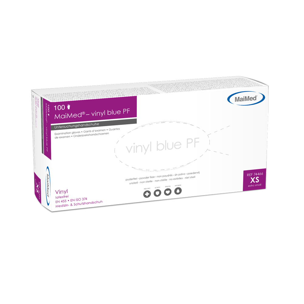 MaiMed® vinyl PF Untersuchungshandschuhe, 100 Stk./Box
