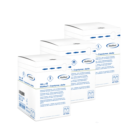 MaiMed® Copolymer sterile Einweghandschuhe einzeln verpackt 100 Stück