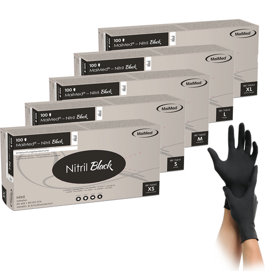 Nitril® black hochwertige Einmalhandschuhe, 1 Box = 100 Stück