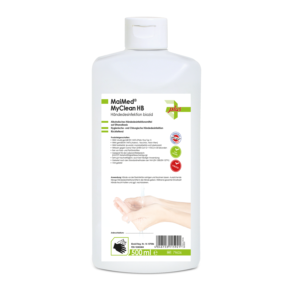 MaiMed® MyClean HB Händedesinfektionsmittel Biozid 100 ml, 150 ml, 500 ml, 1 L, 5L, 10L