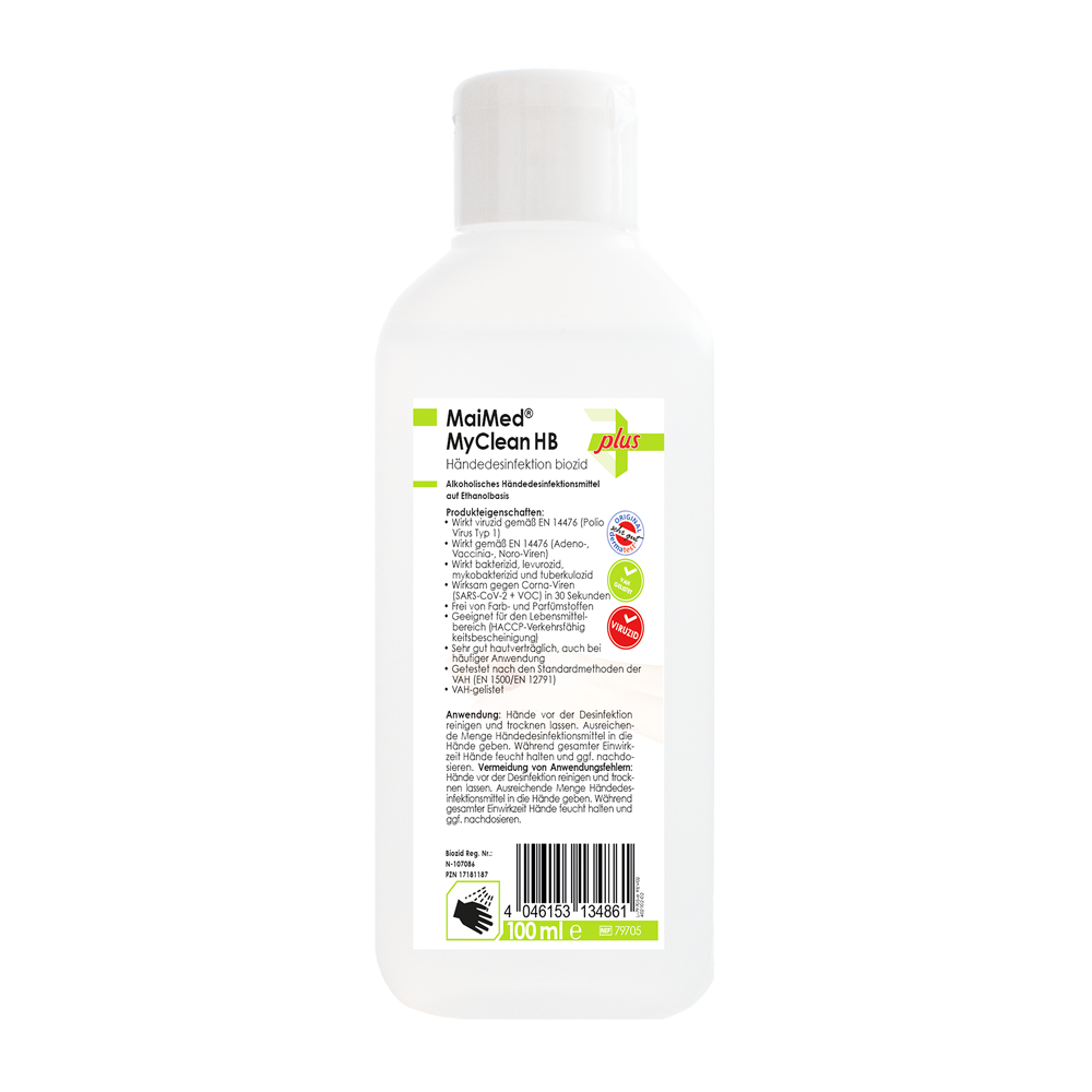 MaiMed® MyClean HB Händedesinfektionsmittel Biozid 100 ml, 150 ml, 500 ml, 1 L, 5L, 10L