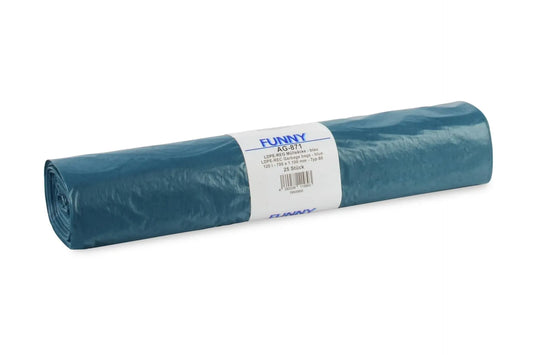 LDPE-Regenerat Müllsäcke, blau, Typ 60, 120 l, 700 x 1.100 mm, 250 Stück