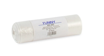 Funny LDPE-Regenerat Müllbeutel | weiß extra | 60 L | 600×700 mm | 250 Stück