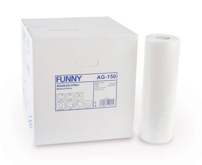 Rouleaux de drap d'examen Funny 40 cm, 2 plis, ouate de cellulose, 9 rouleaux