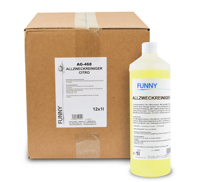 Nettoyant universel Citro en bouteilles de 1 litre, sans traces, 12 pièces