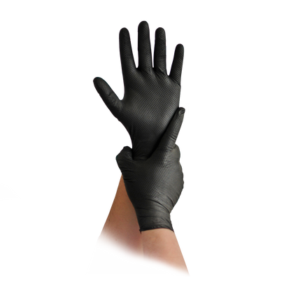 MaiMed® Diamond Grip Nitril Einmalhandschuhe – 1 Karton = 10 Packungen à 50 Stück