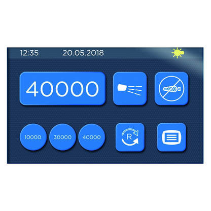 HADEWE Azuras Chrome – Touchscreen Spraygerät mit LED-Lichthandstück | Podologie