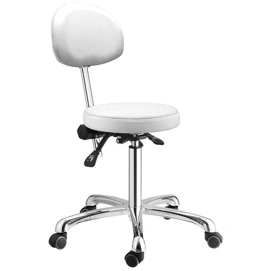 Drehhocker ErgoTurn mit Rückenlehne – Praxisstuhl 360° drehbar