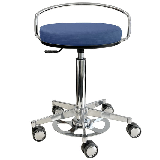 Funktionsdrehhocker medical – Handsfree Praxisstuhl 360° | Fußauslösung
