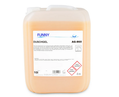 Gel Douche Funny Pêche | Bidon de 10 litres | Sans microplastiques & Doux pour la peau