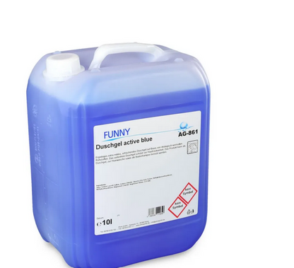 Funny Gel Douche Active Blue | Bidon de 10 Litres | Sans microplastique et sans savon