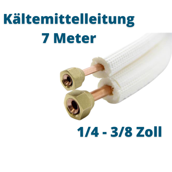 7m Leitungsset 1/4 3/8 Kältemittelleitung + Steuerleitung + Kondensatschlauch