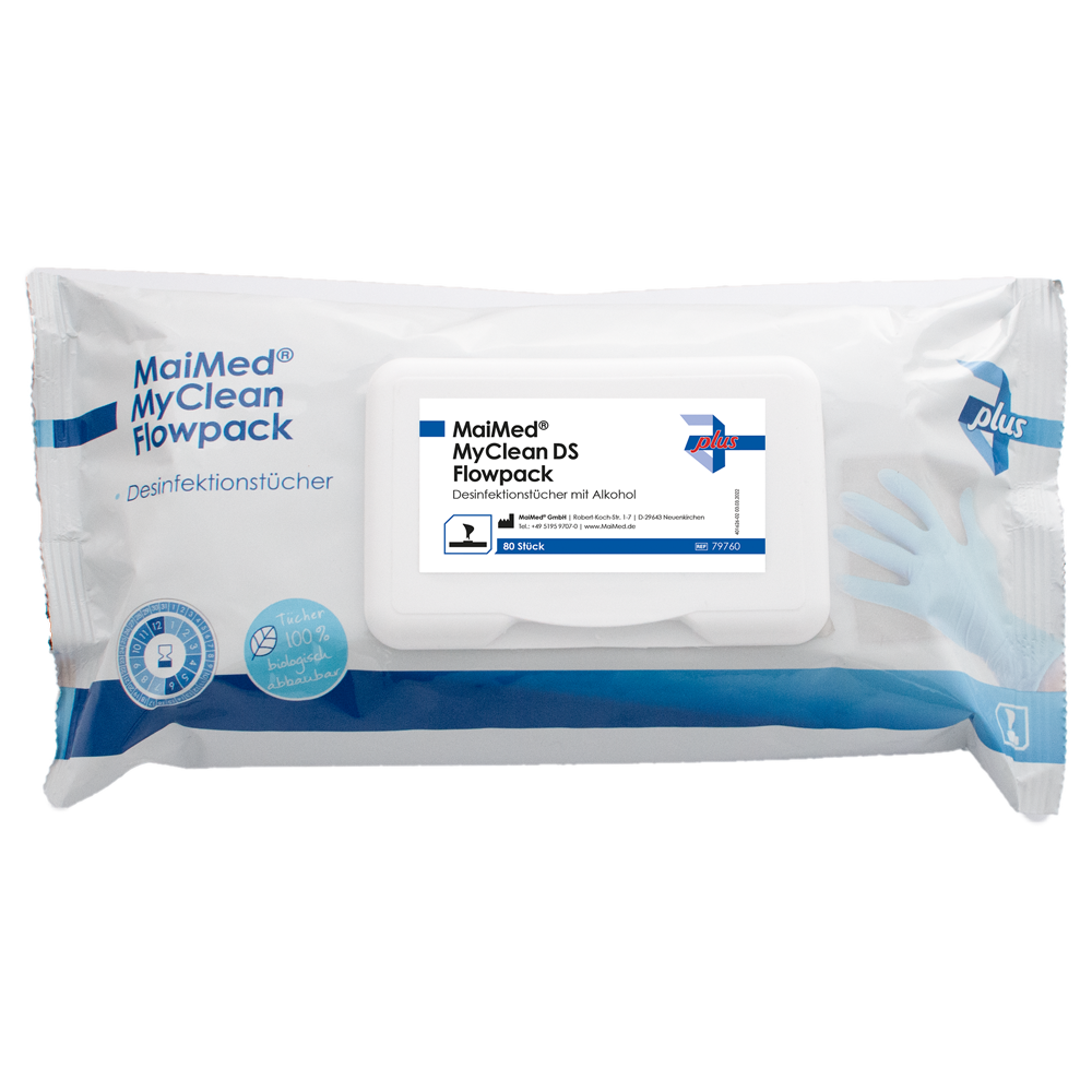 MyClean® DS Flowpack Desinfektionstücher mit Alkohol