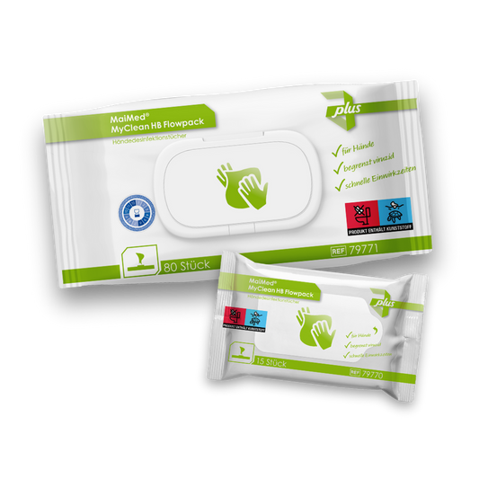 MaiMed® MyClean HB Flowpack Händedesinfektionstücher, getränkt