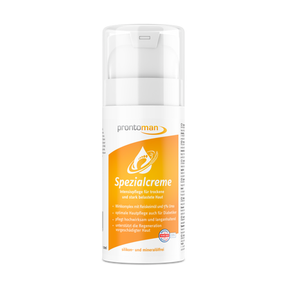 ProntoMan Crème Spéciale | Soin Peaux Diabétiques avec Urée 5% & Huile de Son de Riz | Podologie