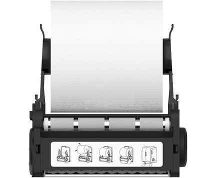 Handtuchrollenspender Autocut matt – Black & White | 290×363×220 mm